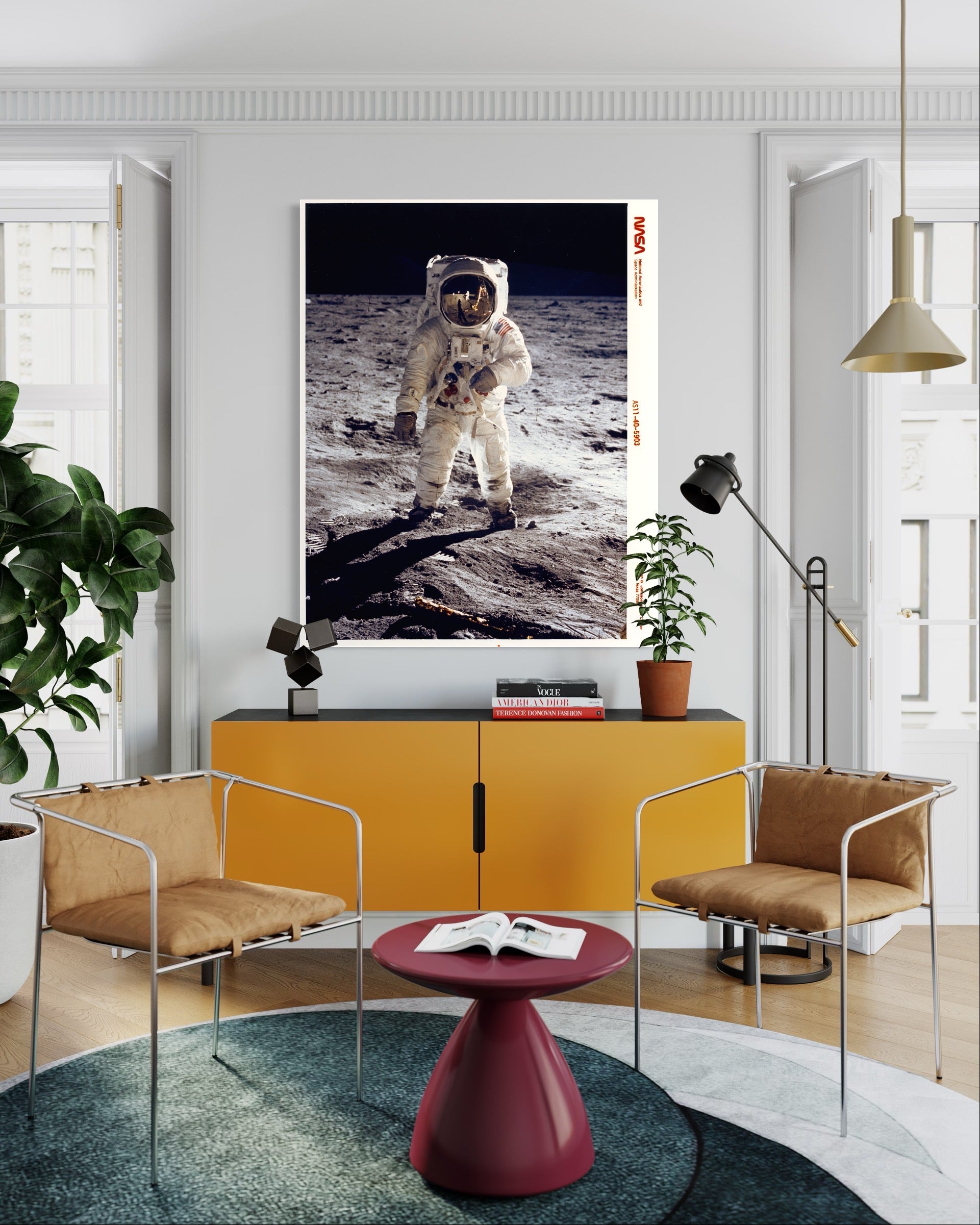 ICON Fotodruck auf Alu-Dibond im Format 150 mal 120 Zentimeter mit NASA-Archivrahmen.