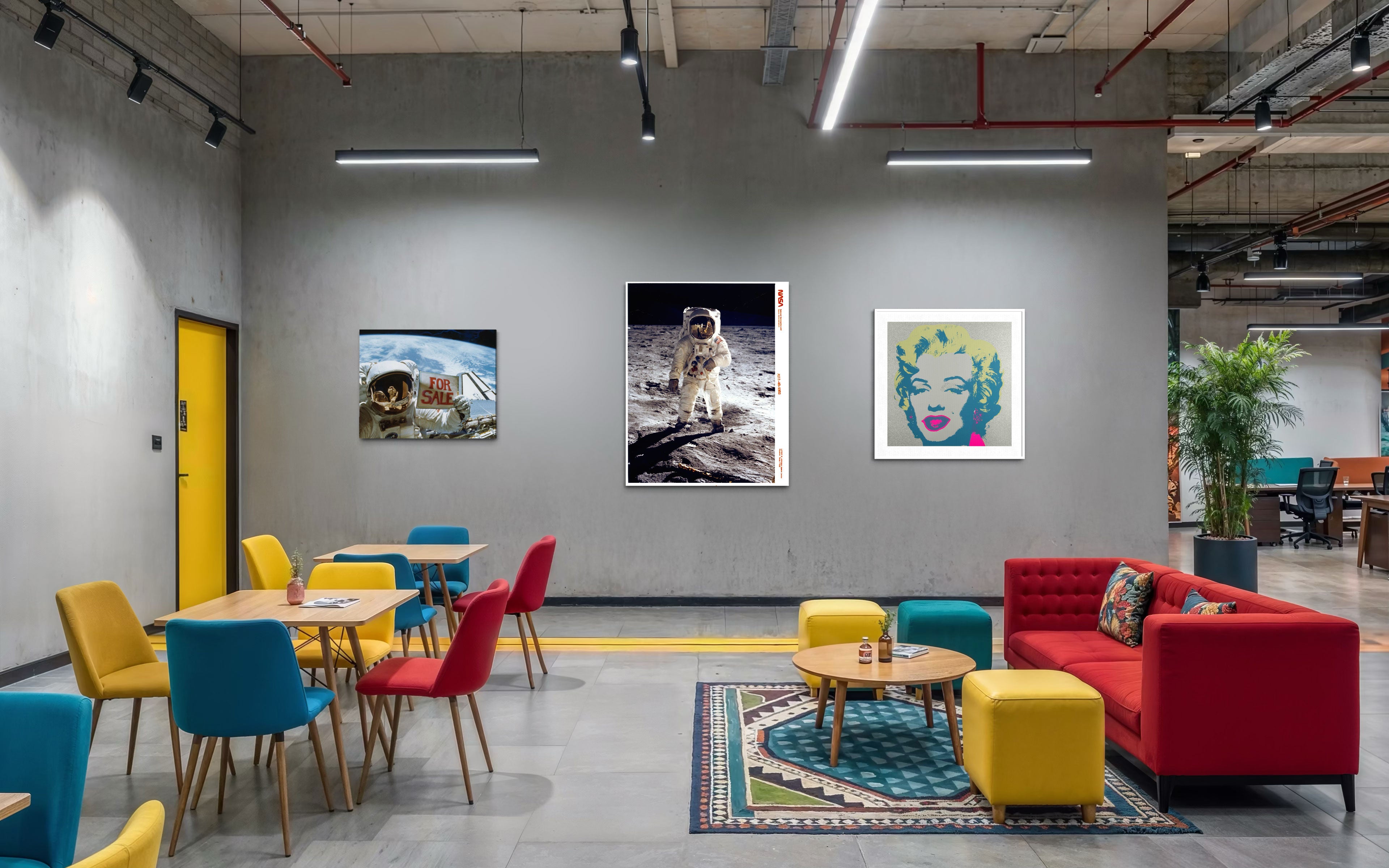 Stimmungsbild der ART DEPT Kollektion: Kunstwerke in modernem Wohnambiente praesentiert.